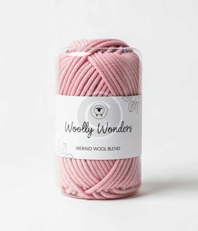 Soft pink merino wool blend yarn