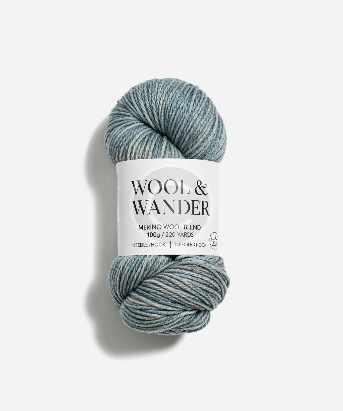 Wool & wander merino wool blend yarn - ocean blue